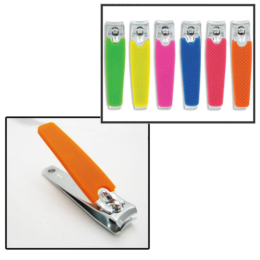 1 Women Men Manicure Pedicure Finger Toe Nail Clippers Round Cut Stainless Steel