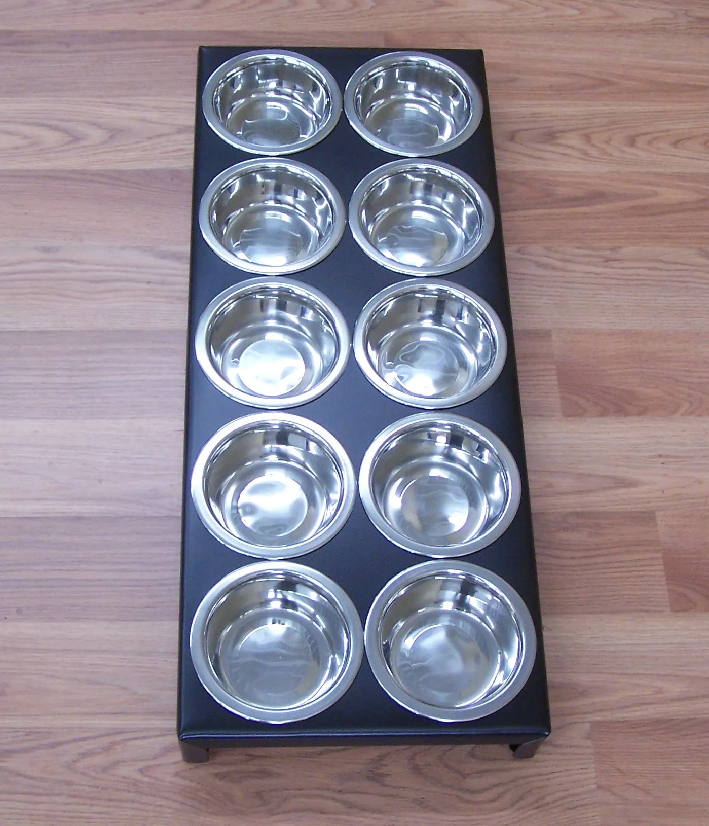 10 Bowl Puppy Litter Feeder Powder Coated Steel