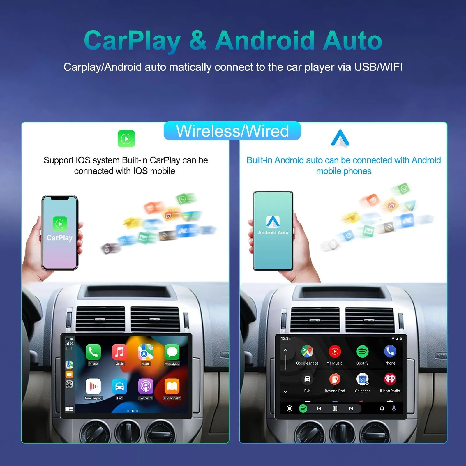 13.1 Inch Android Car Navigator - 4   64G - Universal Map - Carplay - Reverse Camera