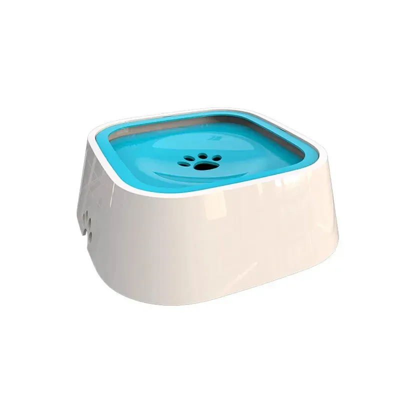 1.5L Dog Drinking Water Bowls Floating Non-Wetting Mouth Cat Slow Anti-Overflow Water Feeding Dispenser Large Capacity. Zero Splash non-slip Dog Bowl.
