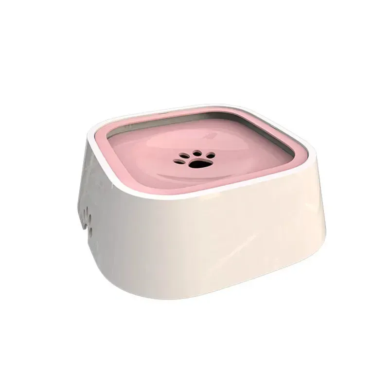 1.5L Dog Drinking Water Bowls Floating Non-Wetting Mouth Cat Slow Anti-Overflow Water Feeding Dispenser Large Capacity. Zero Splash non-slip Dog Bowl.