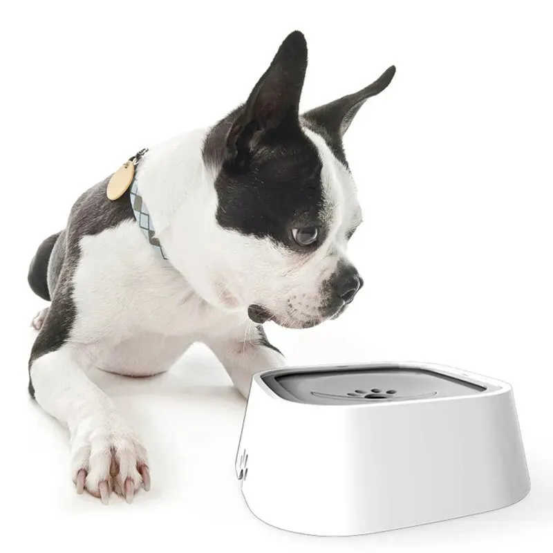 1.5L Dog Drinking Water Bowls Floating Non-Wetting Mouth Cat Slow Anti-Overflow Water Feeding Dispenser Large Capacity. Zero Splash non-slip Dog Bowl.