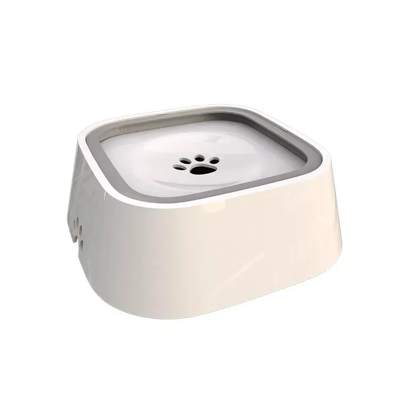 1.5L Dog Drinking Water Bowls Floating Non-Wetting Mouth Cat Slow Anti-Overflow Water Feeding Dispenser Large Capacity. Zero Splash non-slip Dog Bowl.