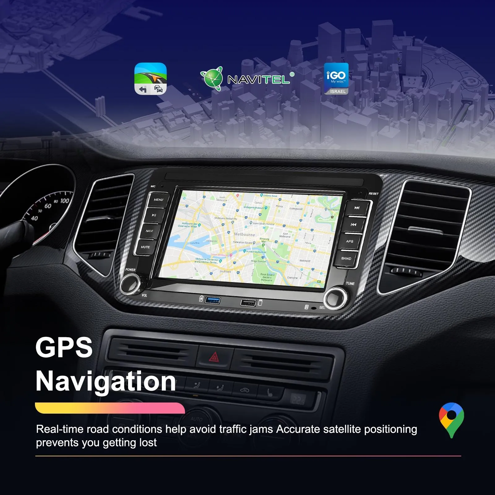 2   64G Carplay Android Navigation For Vw / Skoda - Reversing Camera - Large Screen