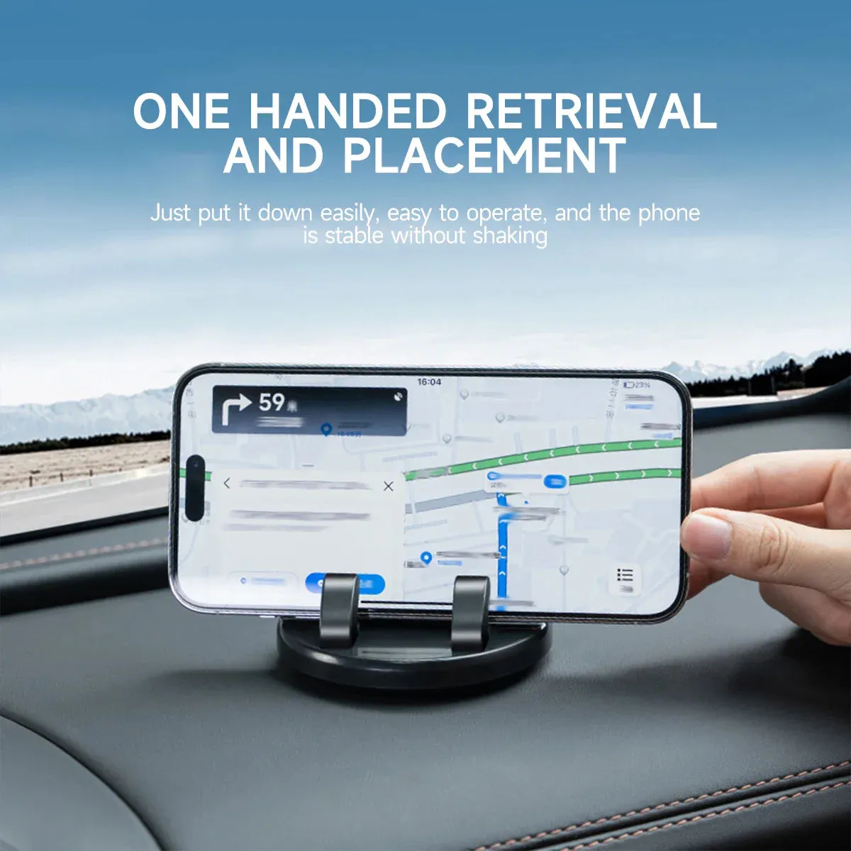 2-In-1 Car Phone Holder & Parking Number Plate Anti-Slip Mobile Stand For Cell Gps Auto Accessories