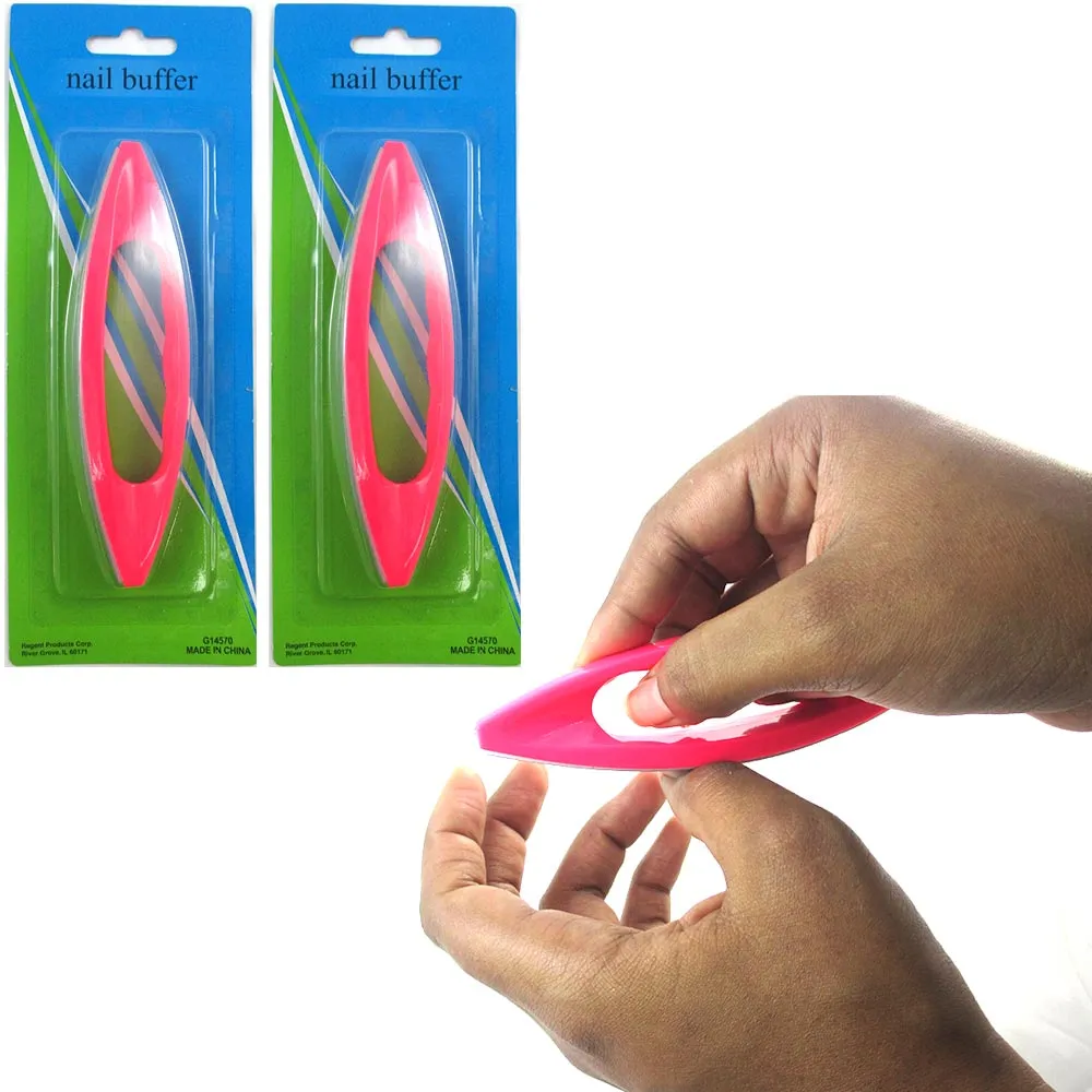 2 Pack Buffing Buffer Files Acrylic Pedicure Sanding Manicure Nail Art Tips New