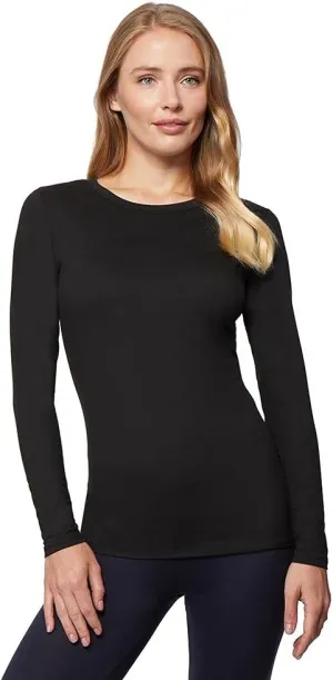 32 Degrees Heat Womens Ultra Soft Thermal Lightweight Baselayer Crew Neck Long Sleeve Top