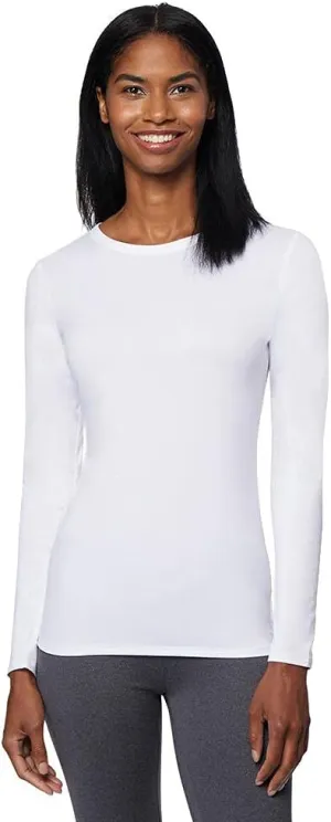 32 Degrees Heat Womens Ultra Soft Thermal Lightweight Baselayer Crew Neck Long Sleeve Top