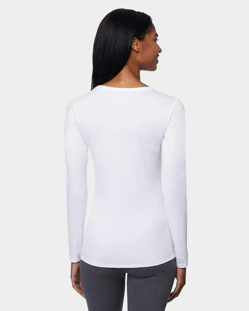32 Degrees Heat Womens Ultra Soft Thermal Lightweight Baselayer Crew Neck Long Sleeve Top