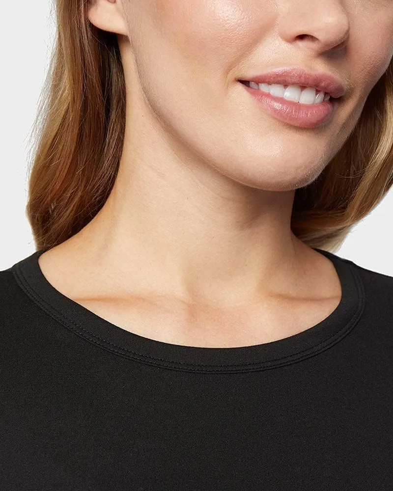 32 Degrees Heat Womens Ultra Soft Thermal Lightweight Baselayer Crew Neck Long Sleeve Top