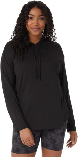32 Degrees Women's Cool Long Sleeve Hooded T-Shirt| Moisture Wicking | 4-Way Stretch | Lounging