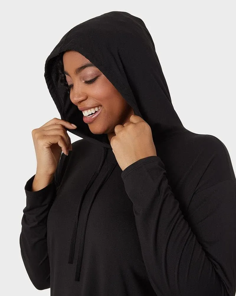 32 Degrees Women's Cool Long Sleeve Hooded T-Shirt| Moisture Wicking | 4-Way Stretch | Lounging