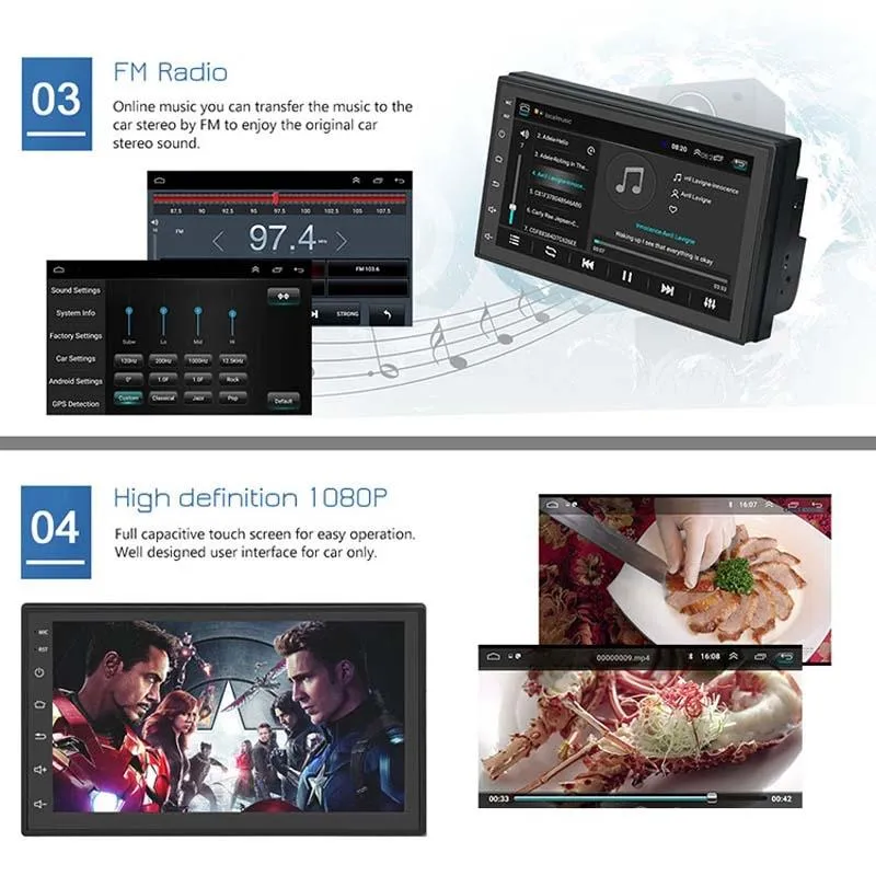 7 Inch Android Navigation Wifi Car Mp5 Player 1   32G Gps Bluetooth 2.5D Screen Standard   4Lights Camera