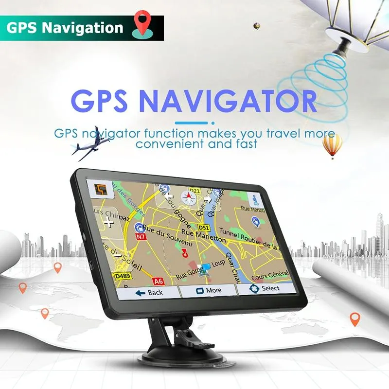 7 Inch Car Gps Navigator 8G   128M Resistive Screen Australia Map Fm / Tf Card Support