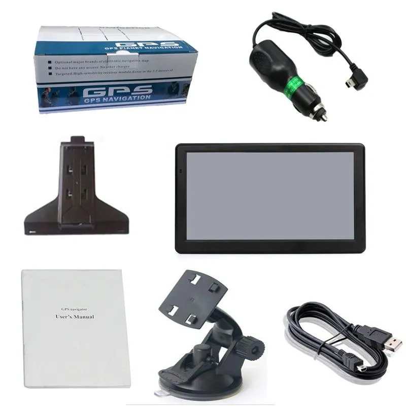 7 Inch Car Gps Navigator 8G   128M Resistive Screen Australia Map Fm / Tf Card Support