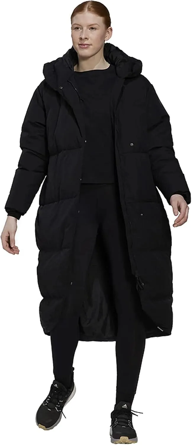 adidas Women's Big Baffle Down Coat, Black