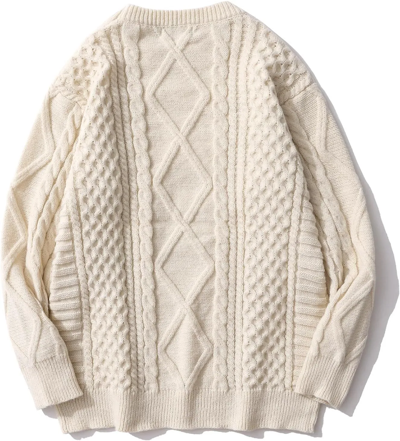 Aelfric Eden Oversized Knit Sweater Solid Vintage Pullover Sweater Unisex Woven Crewneck Knitted Tops