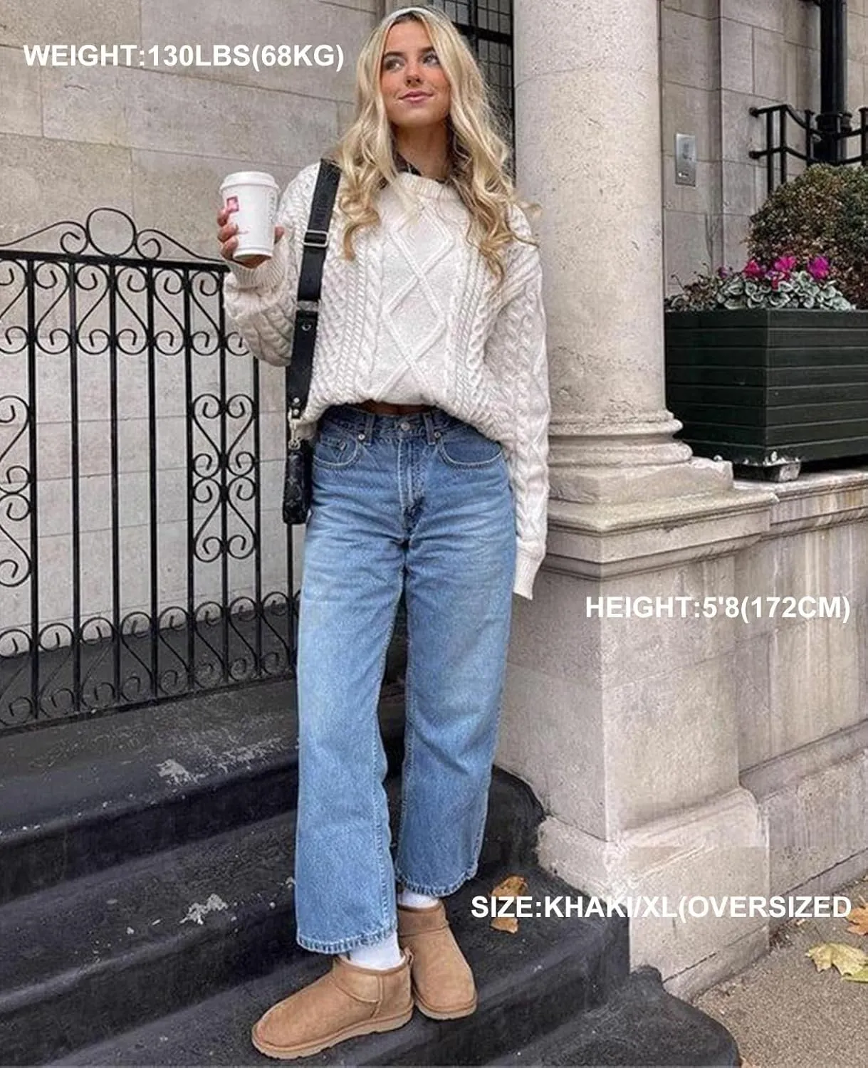 Aelfric Eden Oversized Knit Sweater Solid Vintage Pullover Sweater Unisex Woven Crewneck Knitted Tops