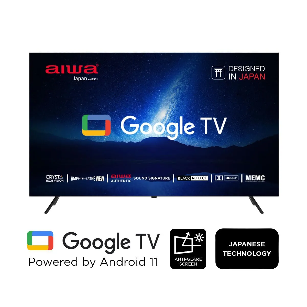 AIWA QLED TV AS55QUHDX3 139 CMS (55 Inch) Ultra HD 4K Smart Android Google 2 Years Warranty