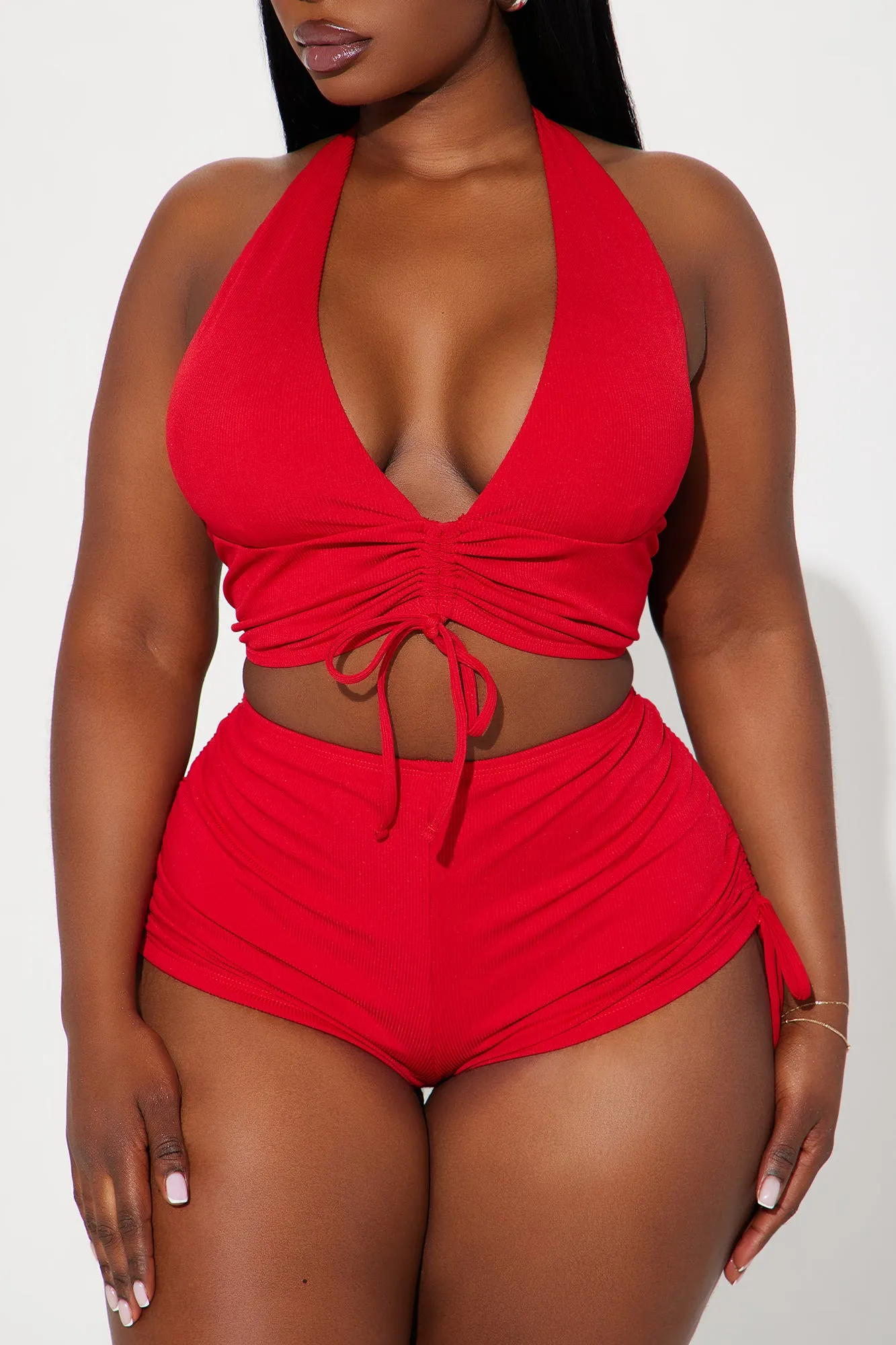 Andi 2 Piece Boyshort Bikini - Red
