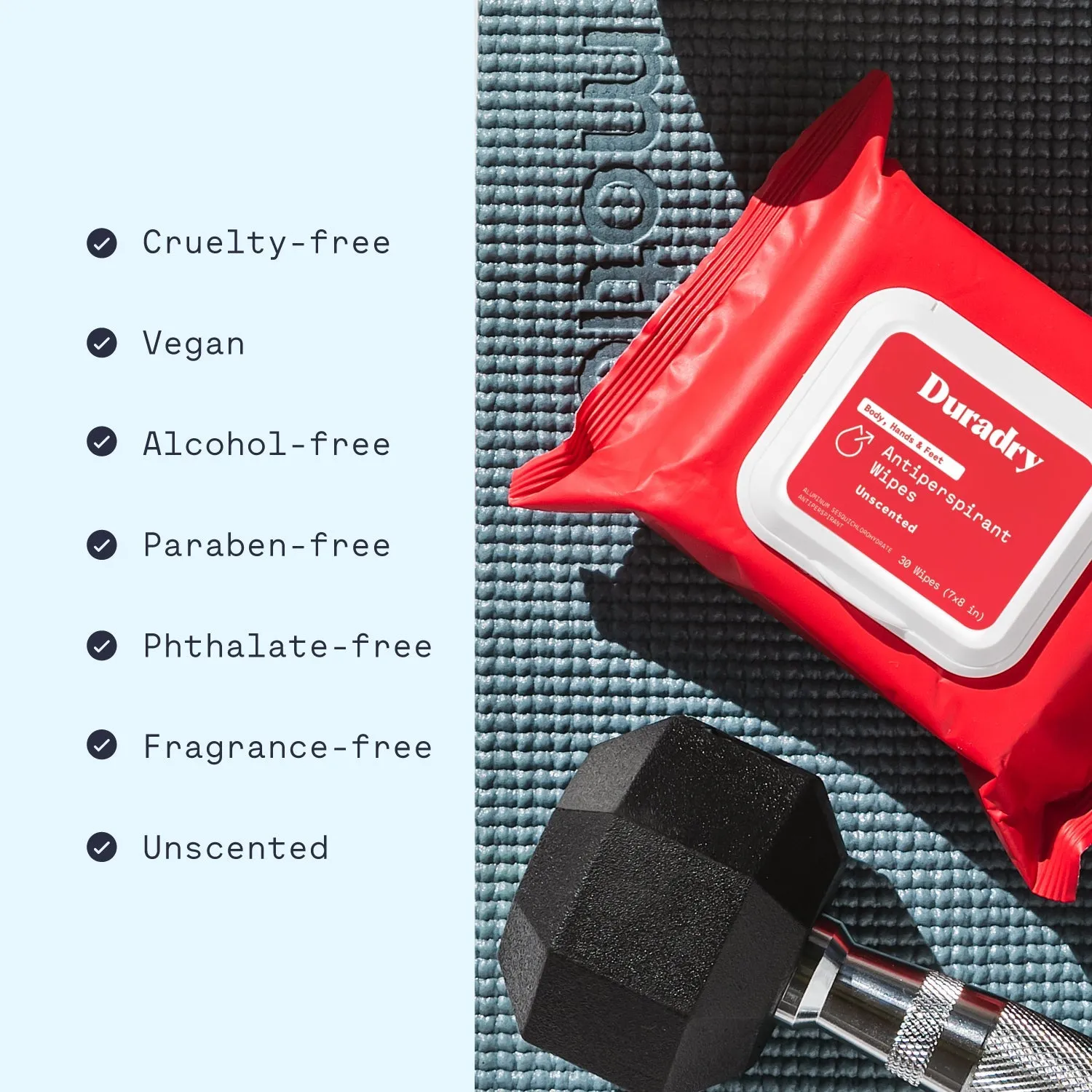 Antiperspirant Body Wipes by Duradry