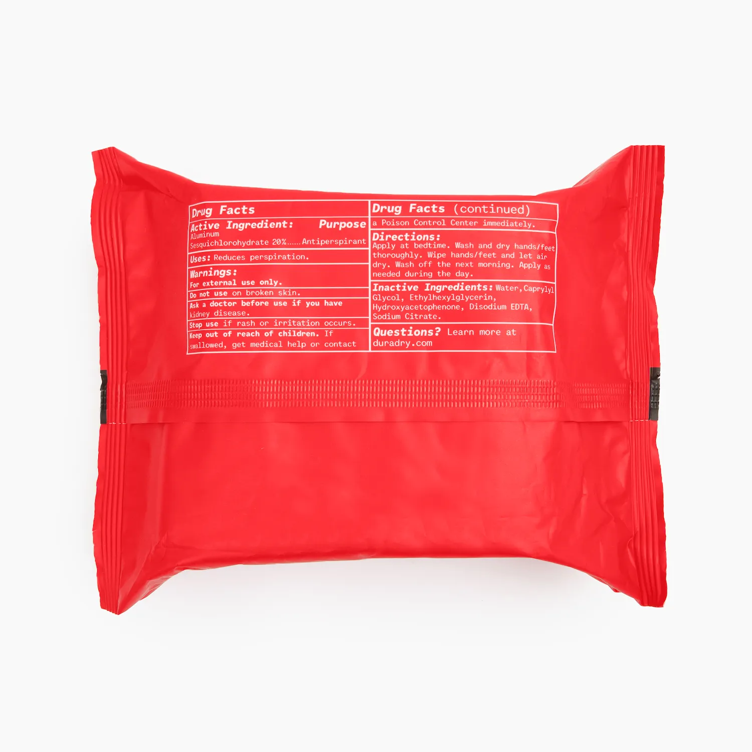 Antiperspirant Body Wipes by Duradry