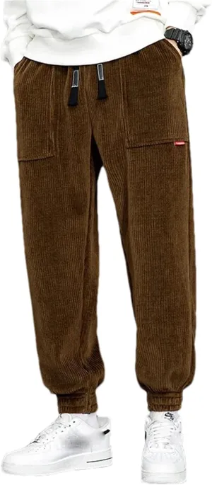 Autumn Winter Corduroy Sweatpants Men Baggy Joggers Streetwear Loose Casual Harem Pants