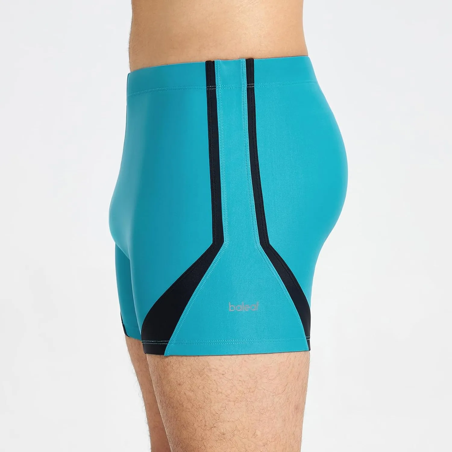 baleaf Men's Athletic Swimwear Jammers Square Leg Sporty Lap Swim Trunks Training Racing UPF50  Swimsuit