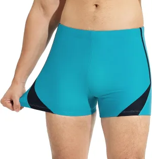 baleaf Men's Athletic Swimwear Jammers Square Leg Sporty Lap Swim Trunks Training Racing UPF50  Swimsuit