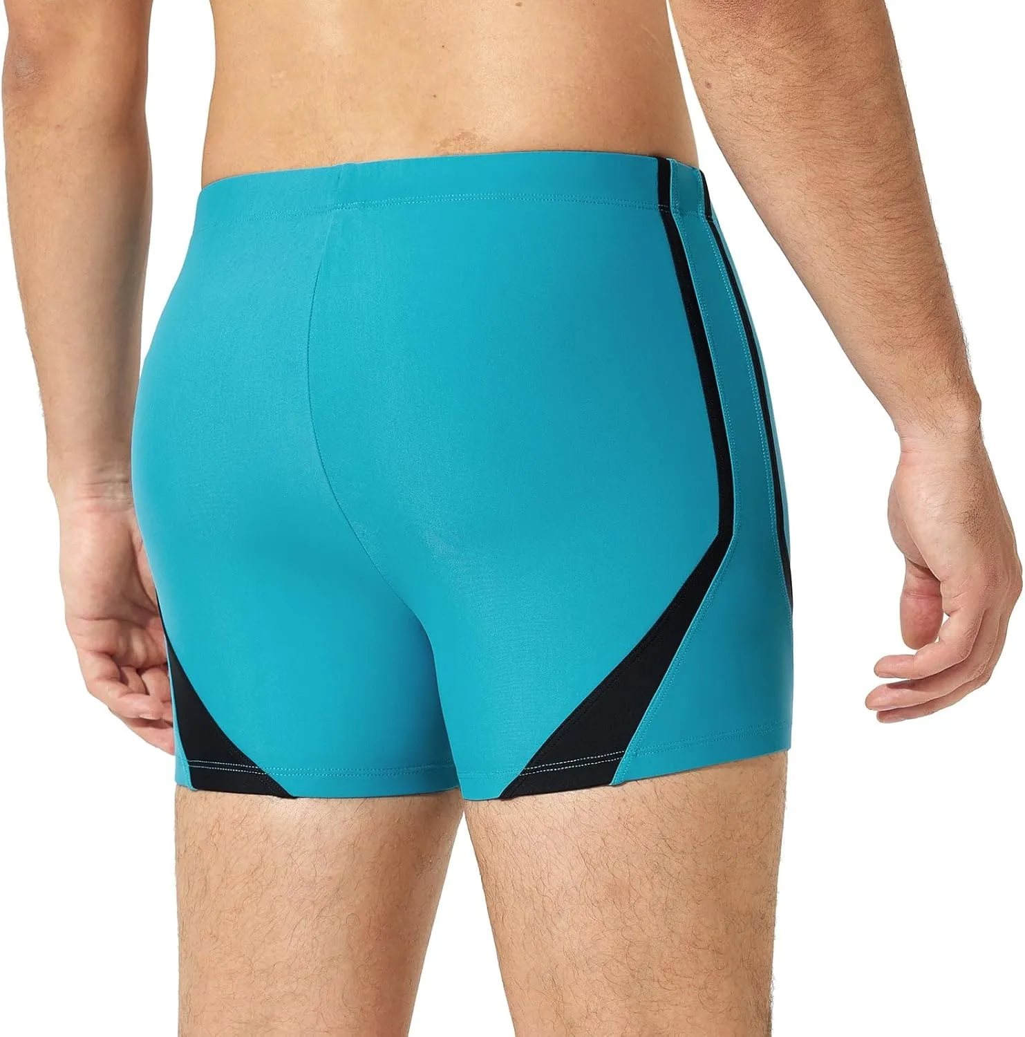 baleaf Men's Athletic Swimwear Jammers Square Leg Sporty Lap Swim Trunks Training Racing UPF50  Swimsuit