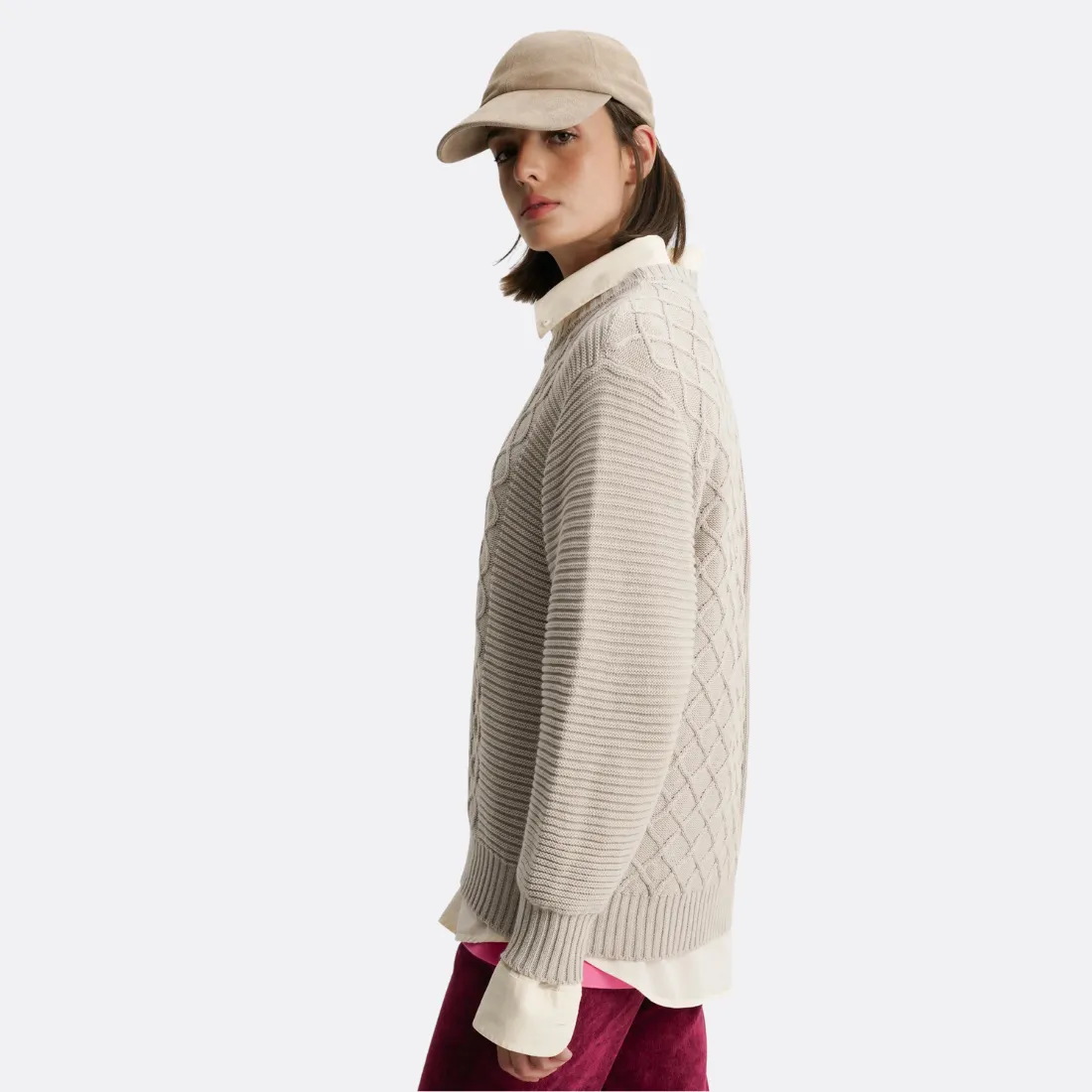 Beige Knitted Sweater