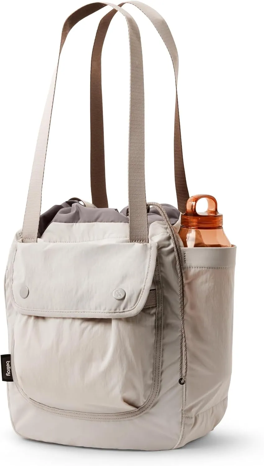 Bellroy Cinch Tote (16 liter lightweight tote bag with external organization, pop pockets, a luggage pass-through, and effortless draw-cord closure) - Oat