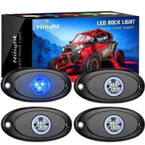 Blue LED Rock Lights (4 Pcs)