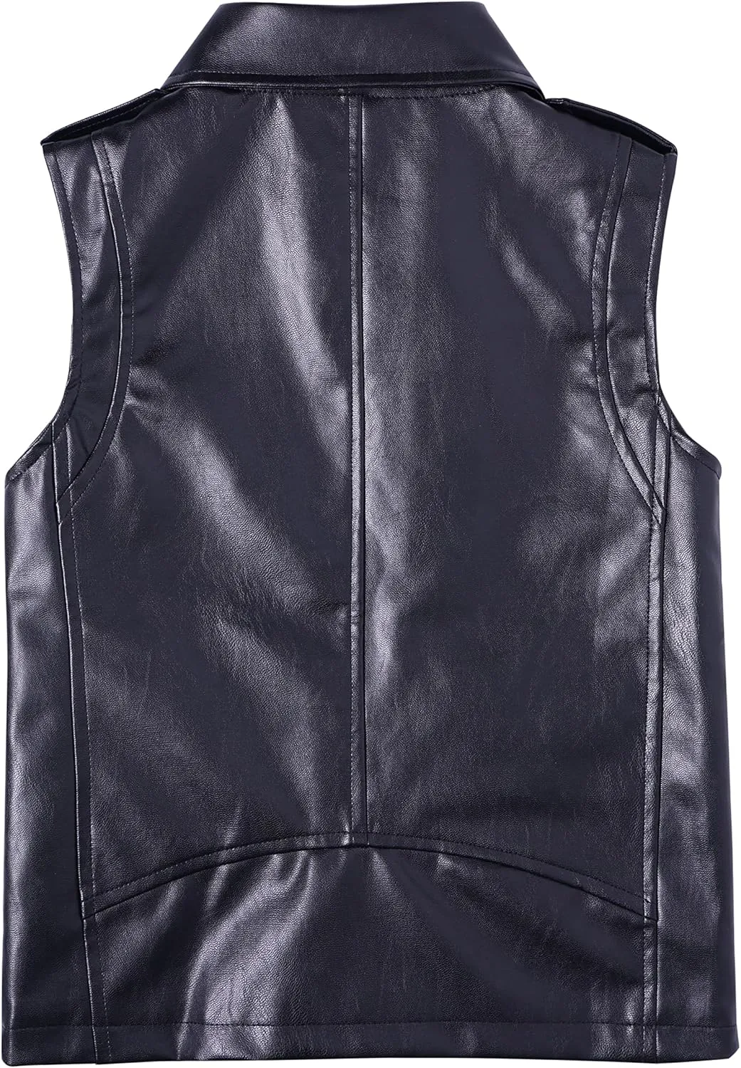 Boys Girls Faux leather Vest Jacket Kids Motorcycle Vests Joker Dress Coat 3-12Years