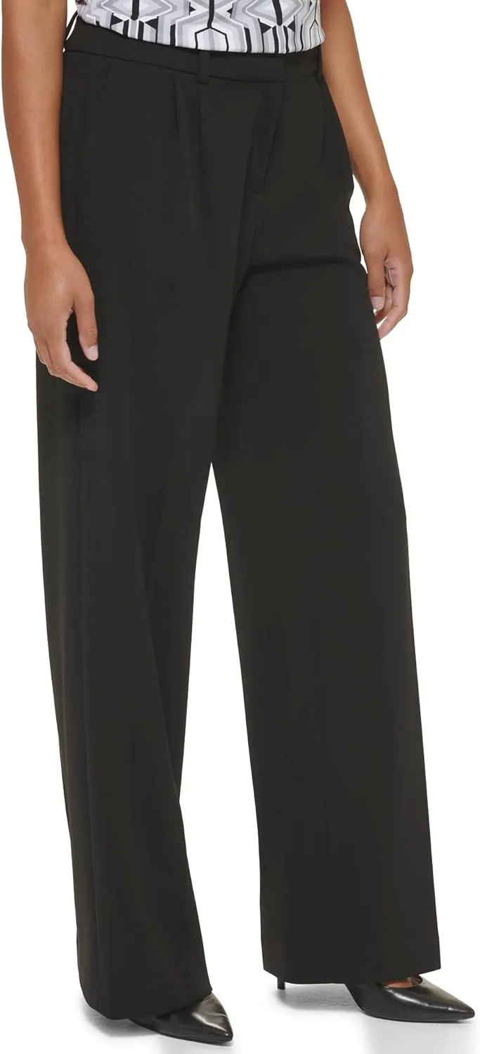 Calvin Klein Women's Zipper Fly Stretch Wear to Work Suits Pant