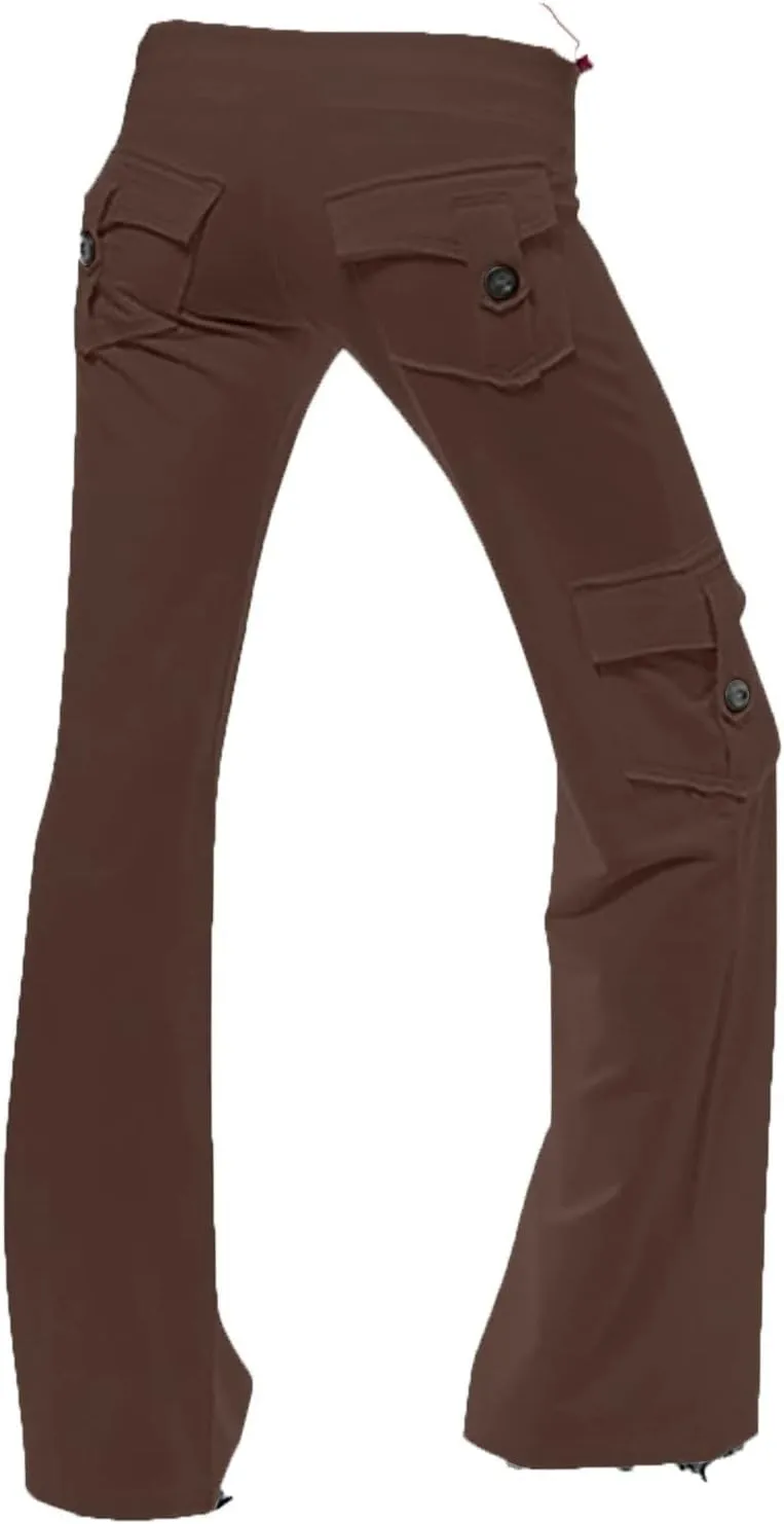 Cargo Pants Women Wide Leg Yoga Pants Multiple Pockets Cargo Pants Workout Athletic Pants Baggy Y2k Pants Plus Size