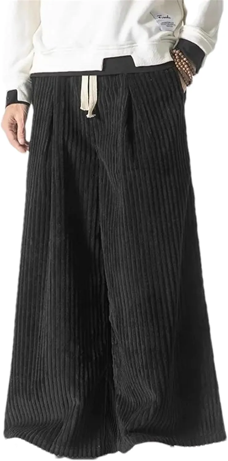 Casual Men's Trousers Solid Male Harem Pants Corduroy Loose Men Women Jogger Pants Streetwear