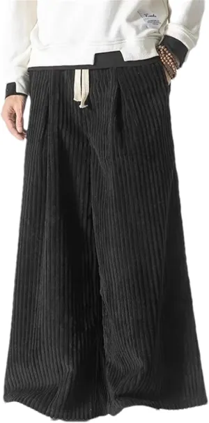 Casual Men's Trousers Solid Male Harem Pants Corduroy Loose Men Women Jogger Pants Streetwear