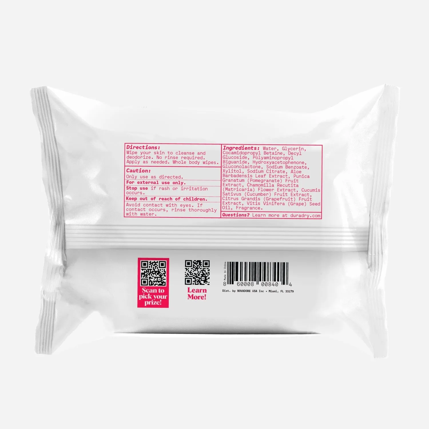 Cleansing & Deodorizing Wipes by Duradry
