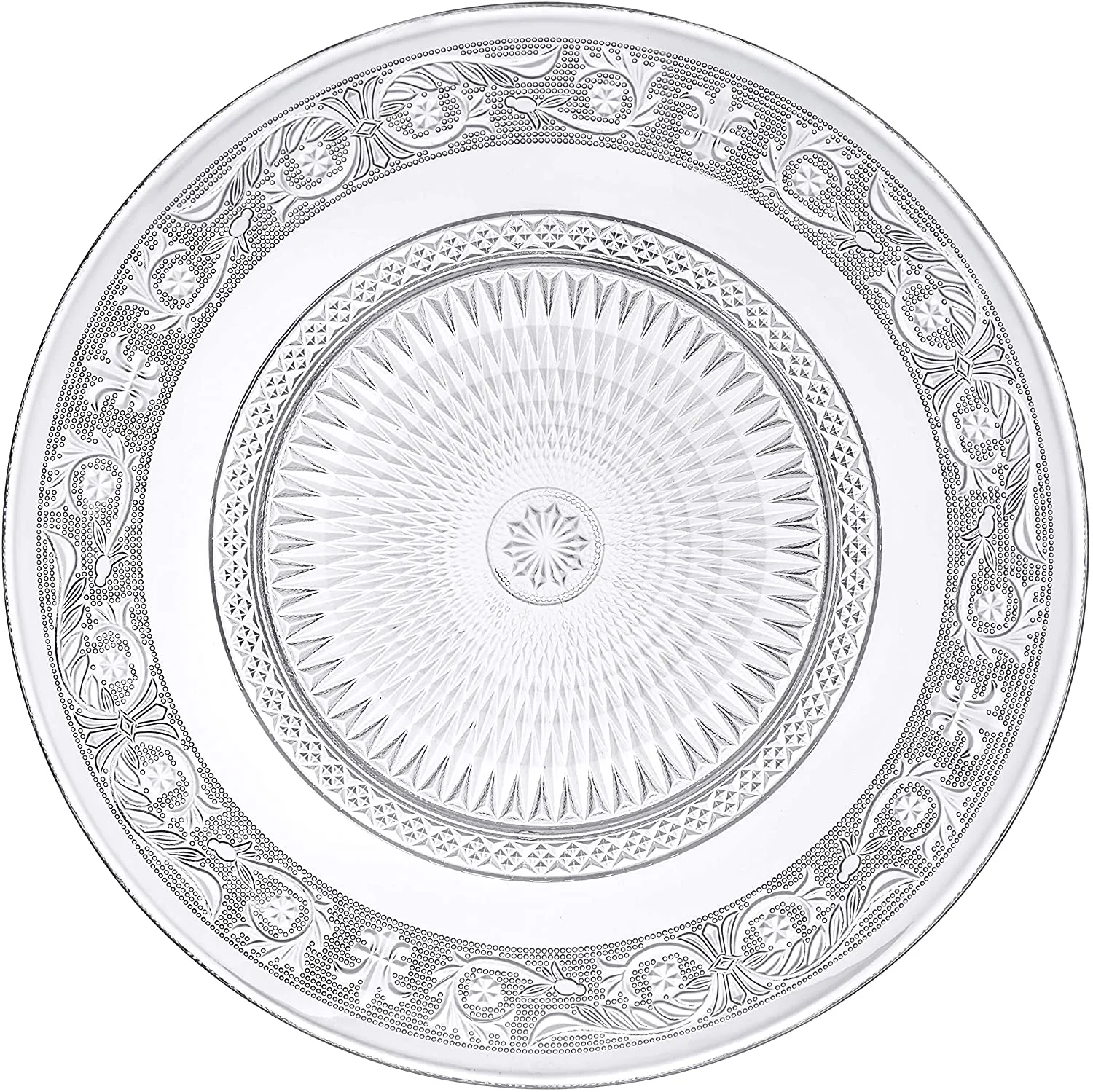 Clear Glass Dinner Plate - Set of 4 -  10 Inch