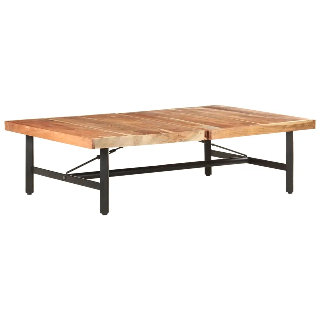 Coffee Table 55.9"x35.4"x16.5" Solid Acacia Wood