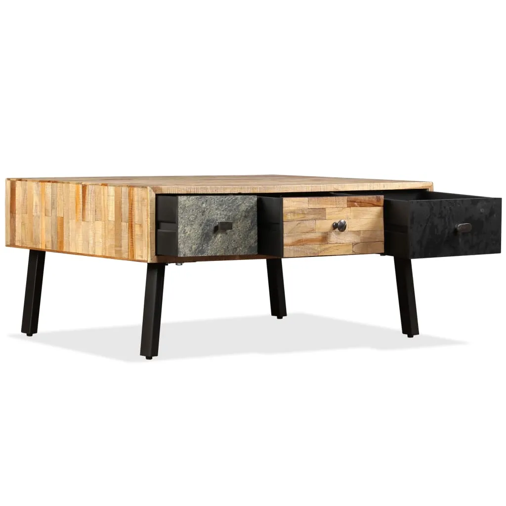 Coffee Table Solid Reclaimed Teak 90x65x40 cm