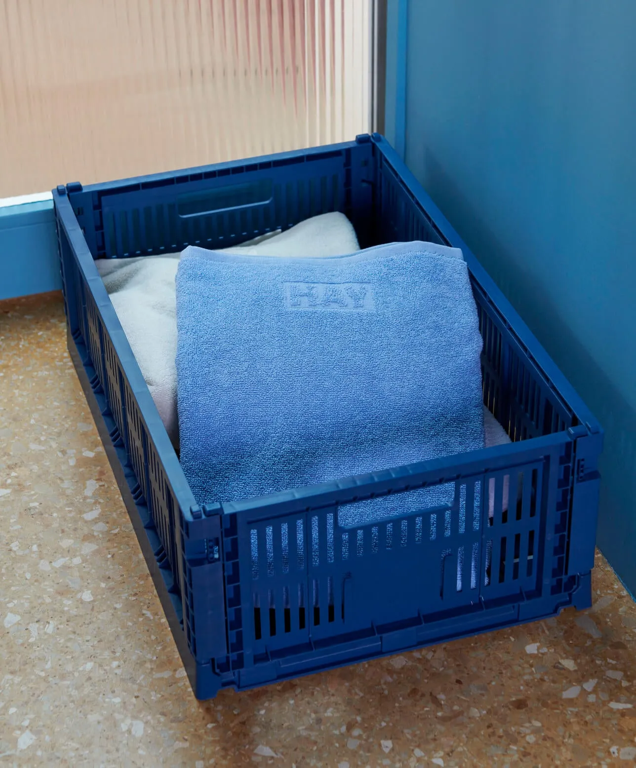 Colour Crate - Collapsible | Large | Various Colours | 100% Recycled Plastic | by HAY