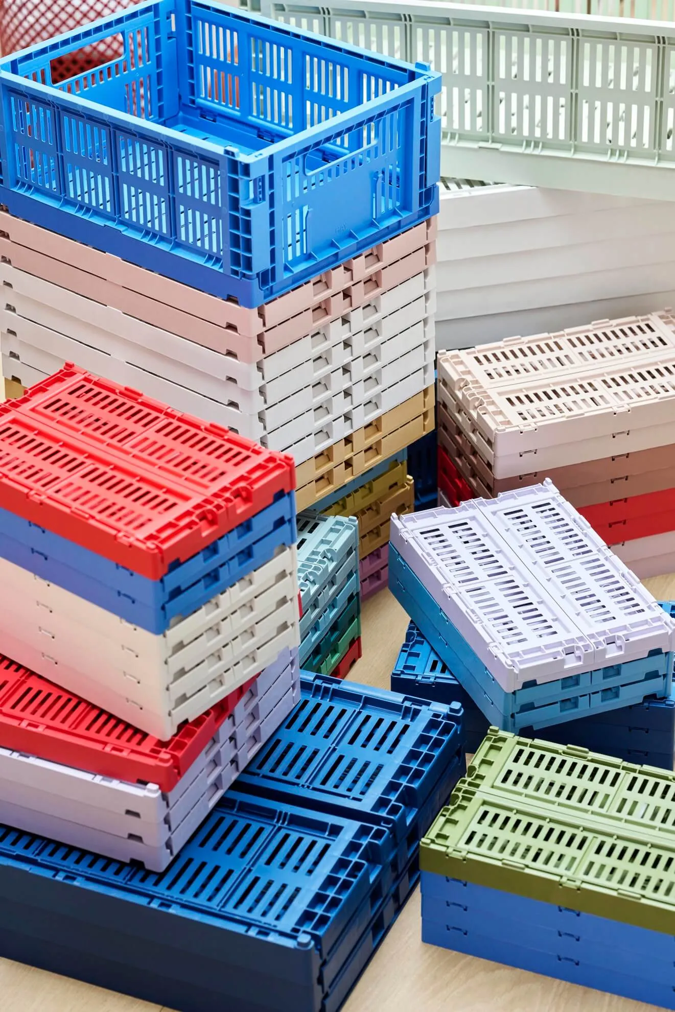 Colour Crate - Collapsible | Large | Various Colours | 100% Recycled Plastic | by HAY