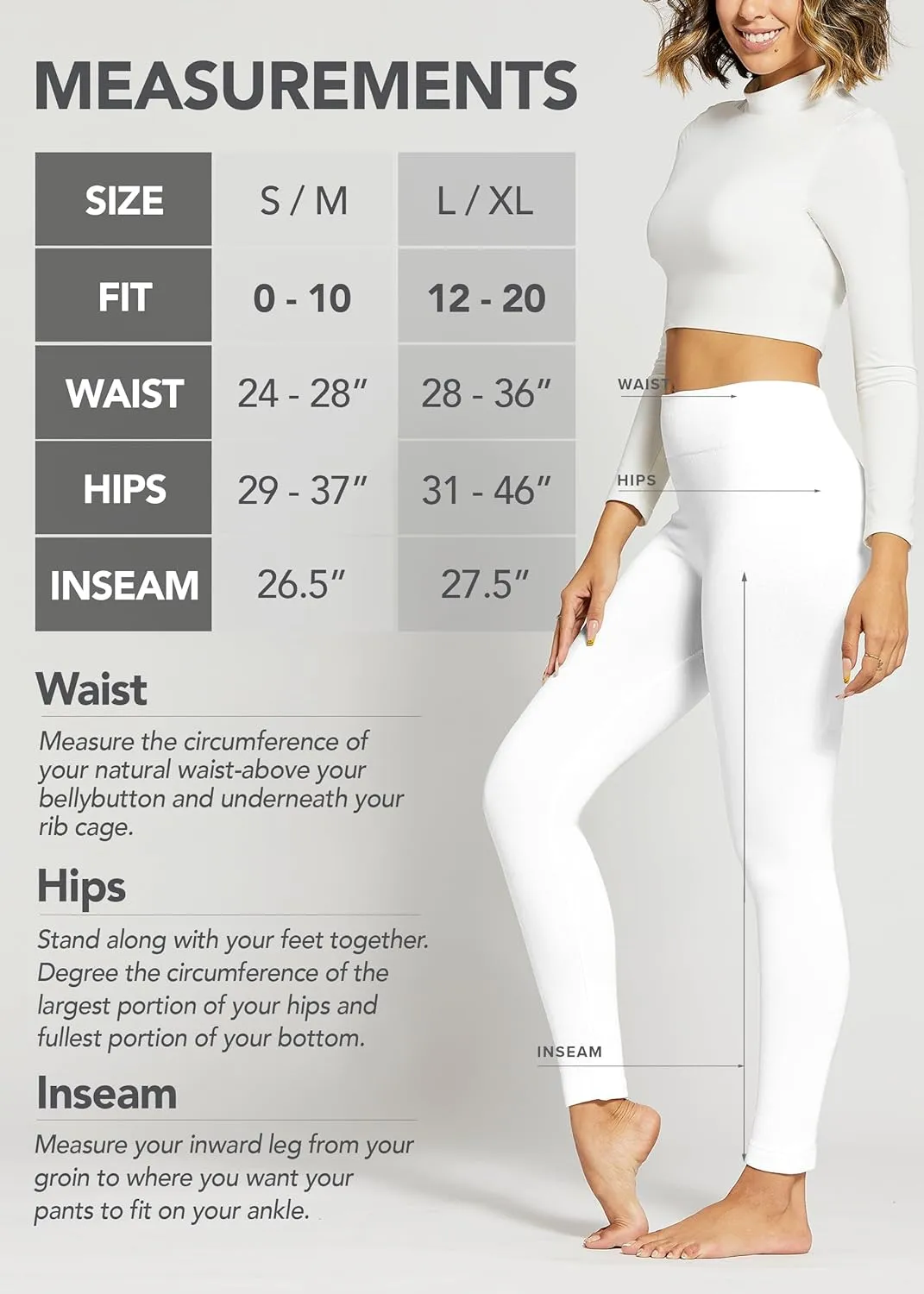 Conceited Fleece Lined Leggings Women - Regular and Plus Size Tights - Premium Fabric in Many Colors