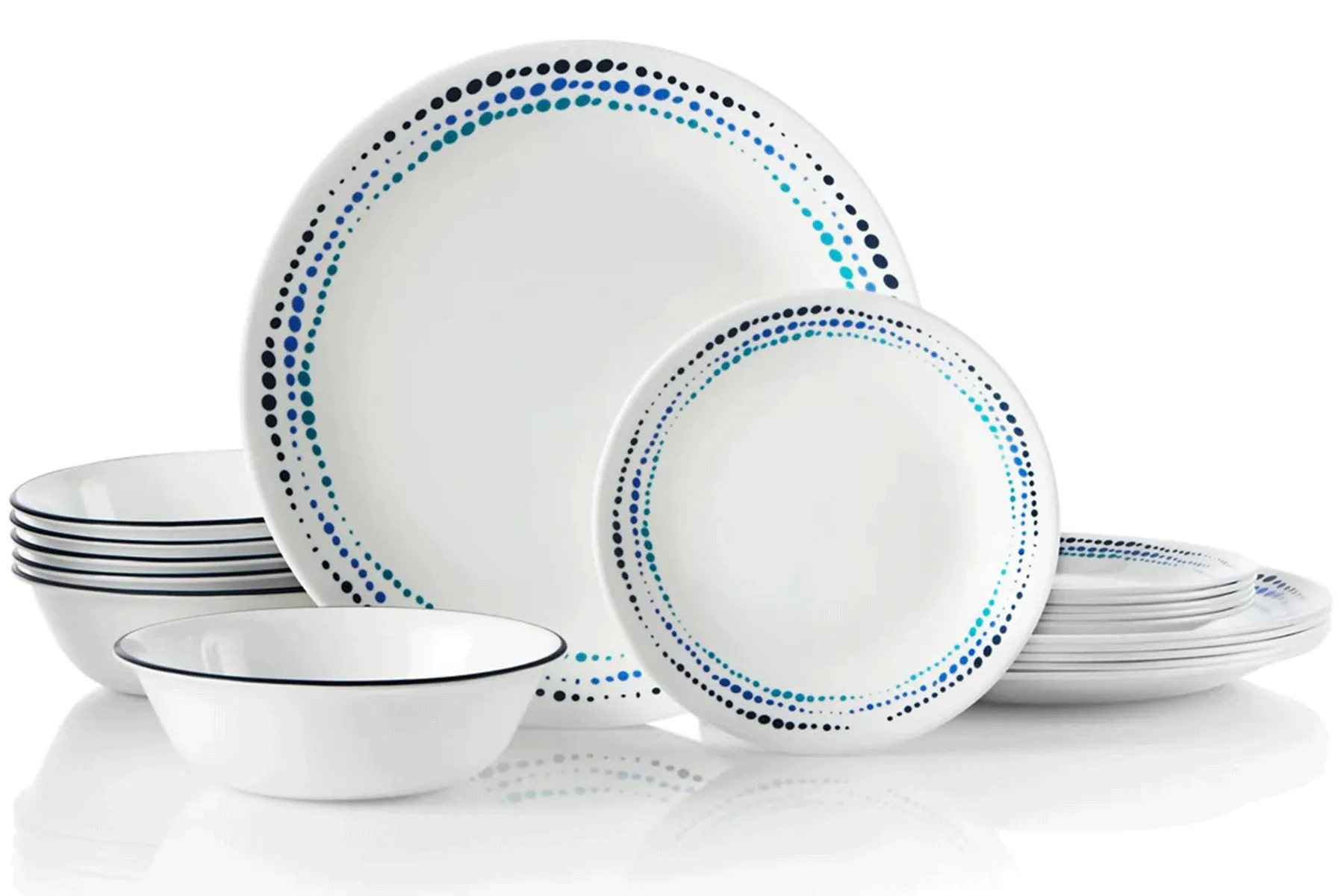 Corelle Ocean Blues 18-piece Dinnerware Set, Service for 6