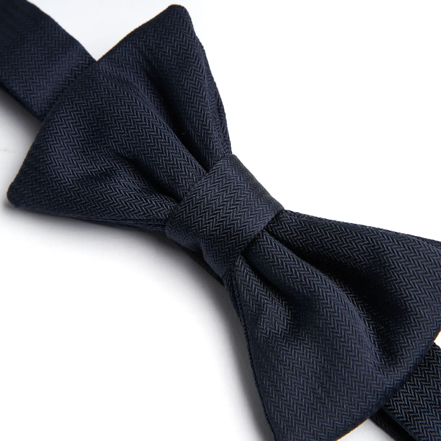 DARK BLUE PRE-KNOTTED SILK BOWTIE