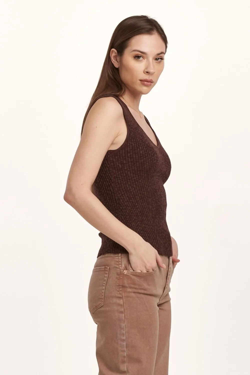 DEAR JOHN Women's Neomi Decollete Neck Tank