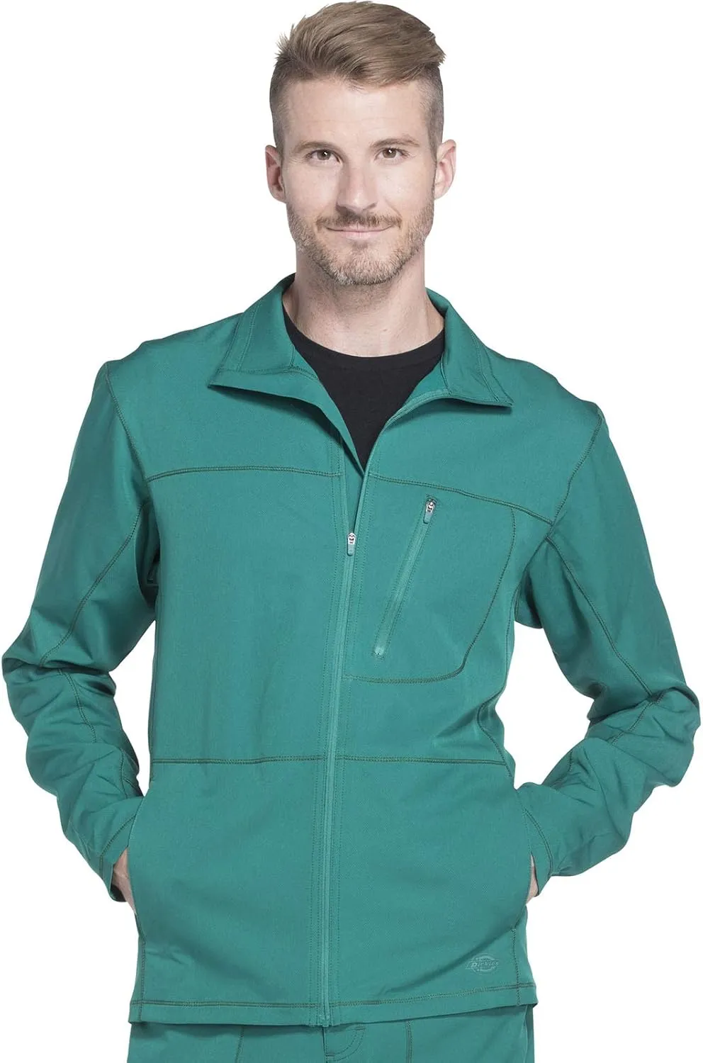 Dickies Dynamix Men Warm Up Scrubs Jacket Zip Front DK310
