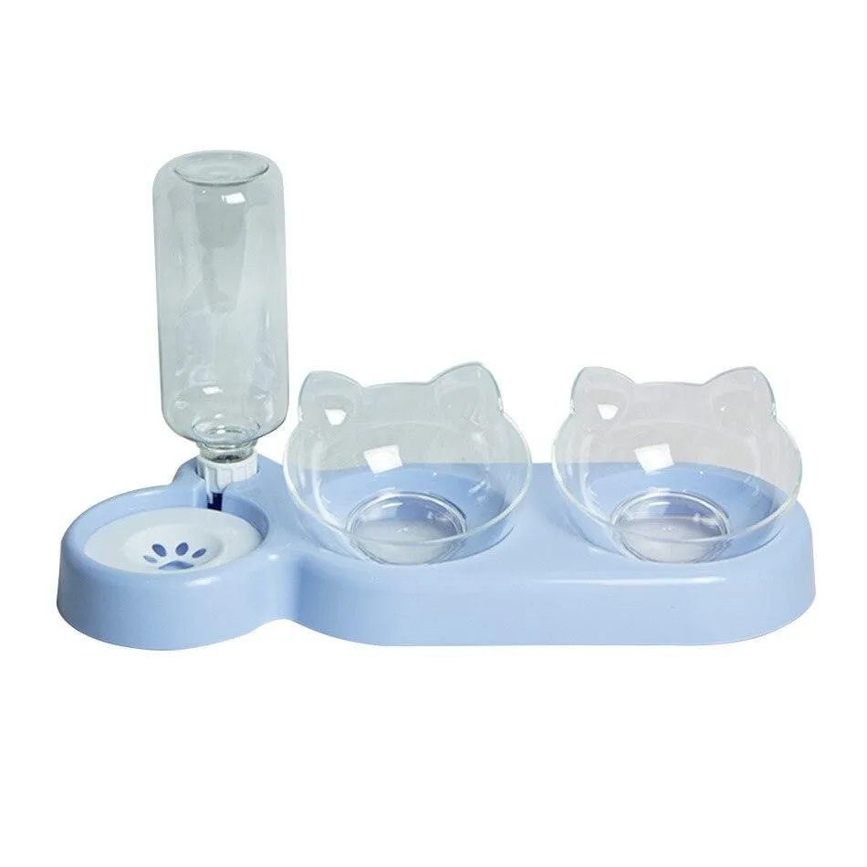 Double Elevated Bowls for Cats and Dogs